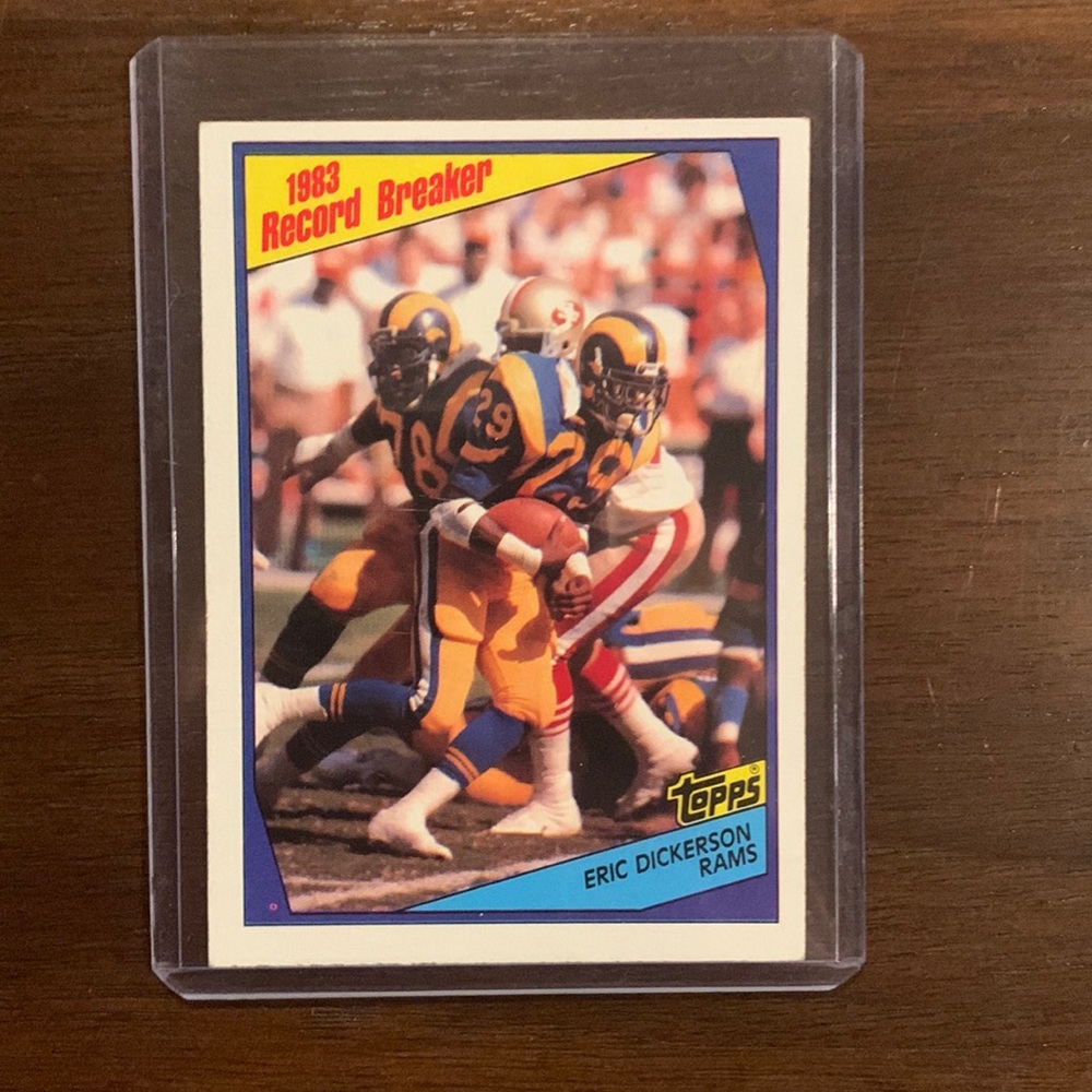 Eric Dickerson Topps 1983 Record Breaker Card #1